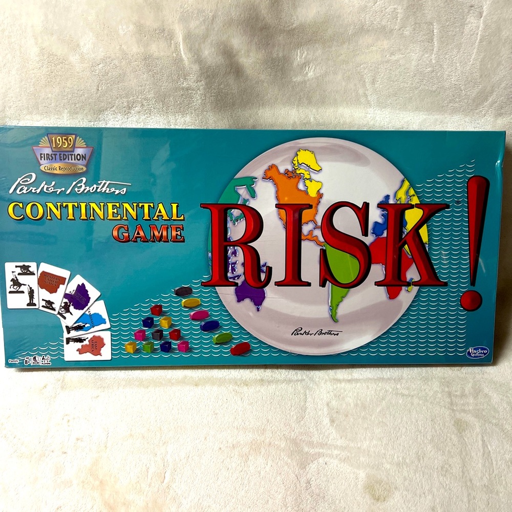 RISK Continental Game 1959 1st Edition Classic Reproduction Parker Brothers 2009